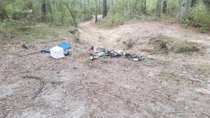 Trash in the gully, 09:29:08,, Georgia Adopt-A-Stream Cleanup 30.6753300, -83.3941200