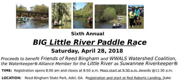 What, When, Where, Logo: BIG Little River Paddle Race