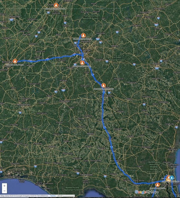 LNG Export in Alabama Tennessee Georgia and Florida WWALS