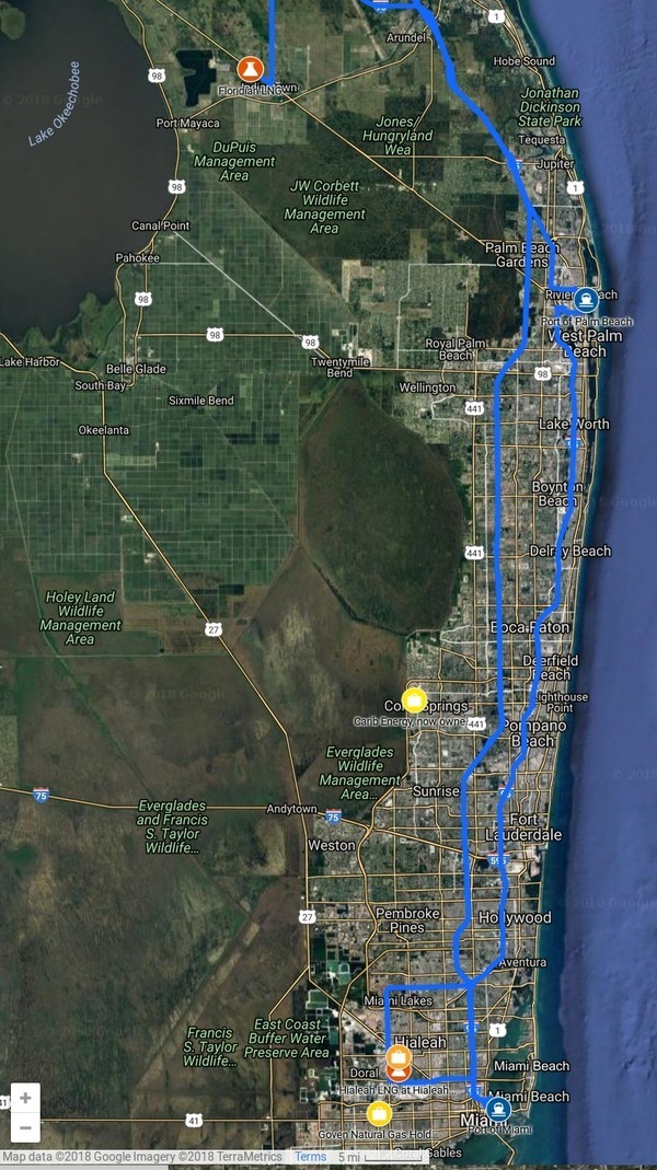 LNG in Southeast-Florida, LNG and ports