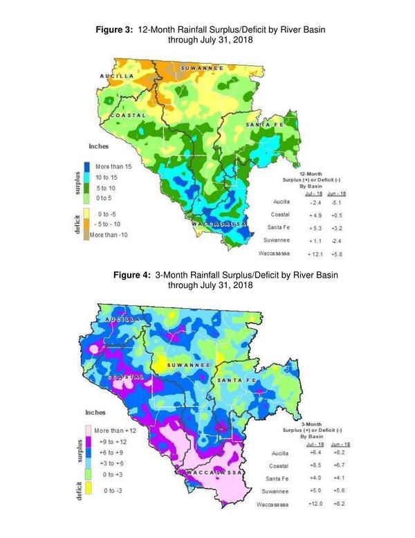 12-month and 3-month rainfall, Maps