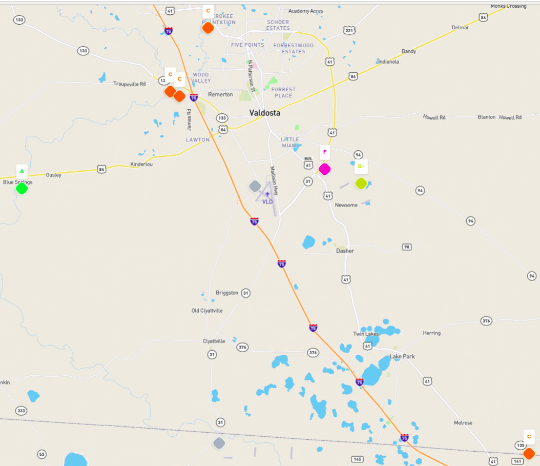 Map of Stations, Stations