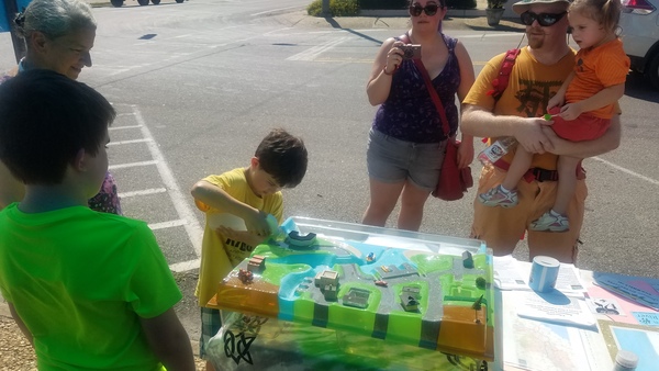 Child making rain, Enviroscape