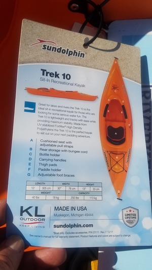 Sundolphin Trek 10, Kayak