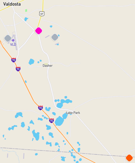 Stations, Alapaha Basin