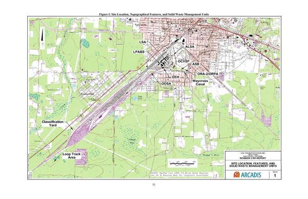 Figure I: Site Location, Topographical Features, and Solid Waste Management Units, Pages