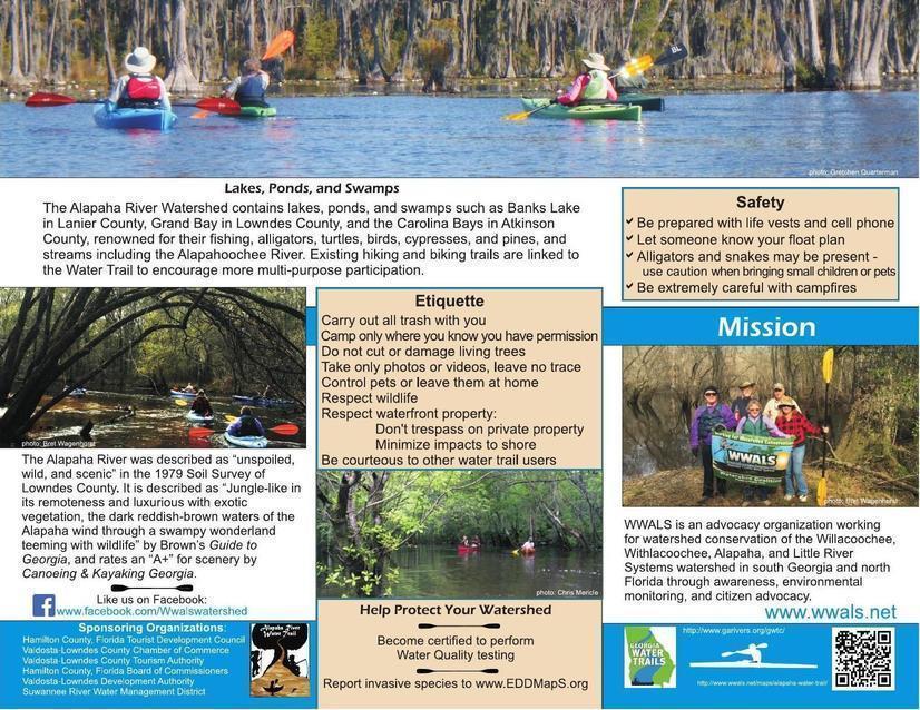 Brochures for Alapaha River Water Trail WWALS Watershed Coalition