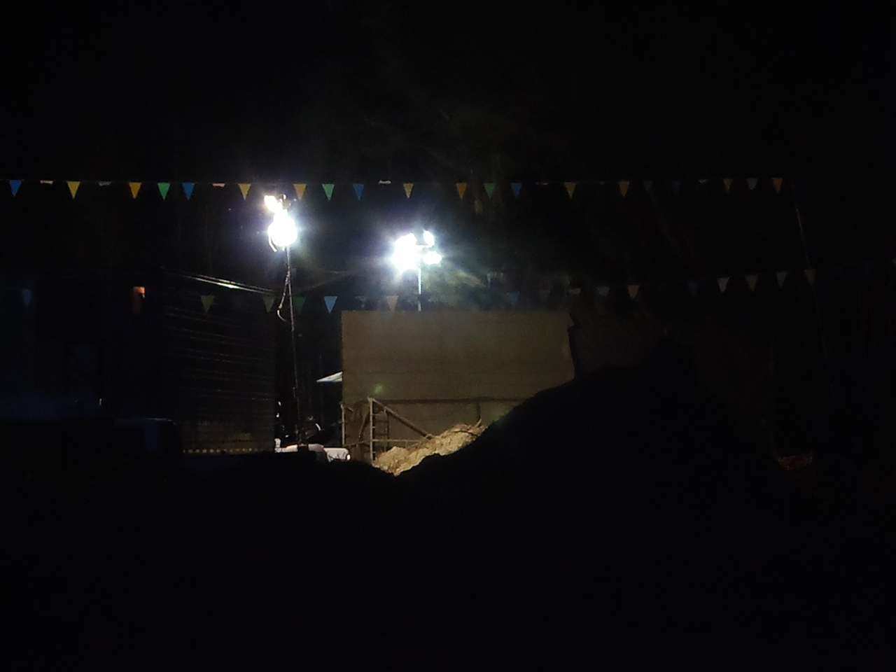 Photo: Gretchen Quarterman, Sabal Trail pipeline drilling at night 2016-12-02